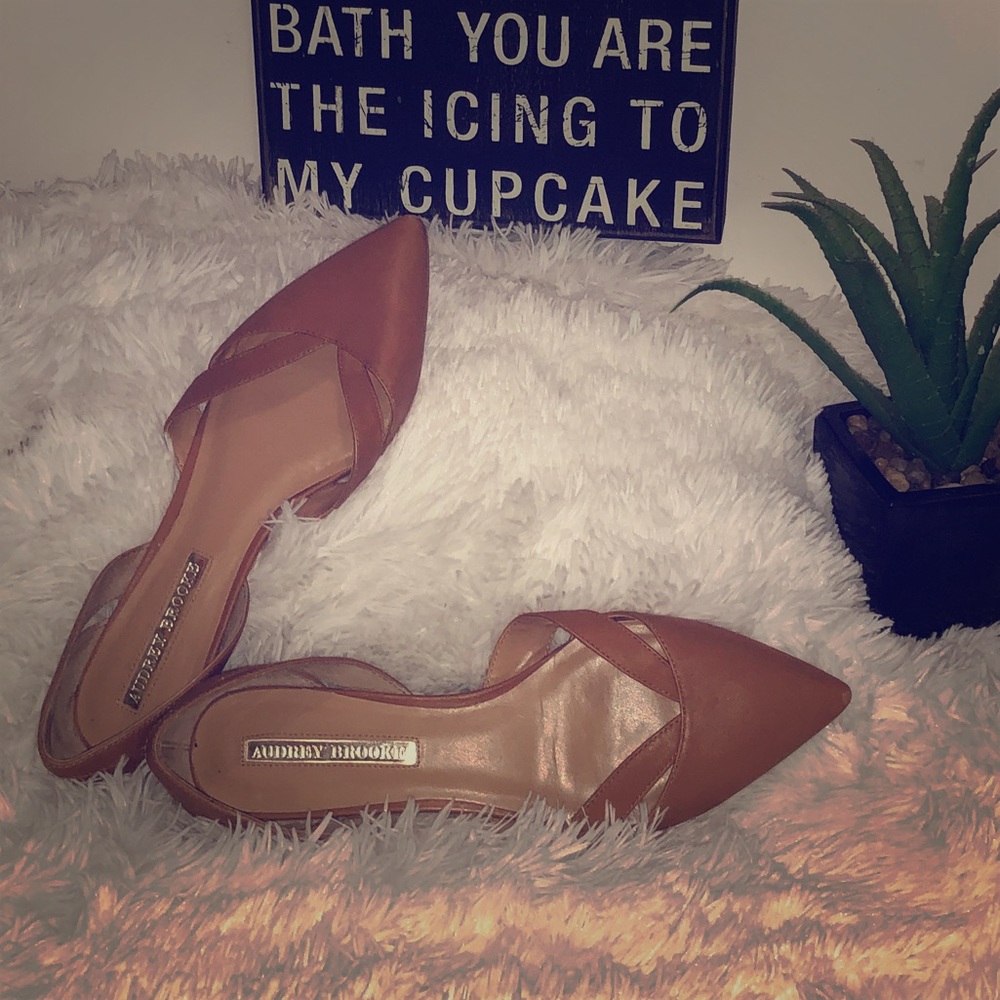 Gently used brown flats